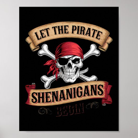 Poster Que Les Shenanigans Pirates Commencent À Parler Co (Devant)