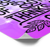 Poster Que nos vies soient pleines de remerciements et de (Coin)