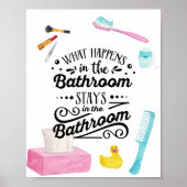 Poster Que se passe-t-il dans la salle de bain Séjour dan (Devant)