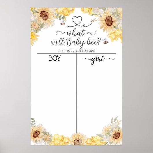 Poster Que sera le bébé abeilles Genre Révélation Signal (Devant)