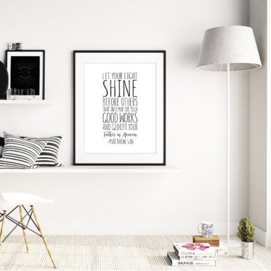 Poster Que Ta Lumière Brille Devant Les Autres, Matthieu
