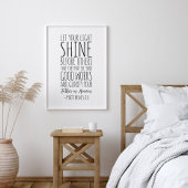 Poster Que Ta Lumière Brille Devant Les Autres, Matthieu 