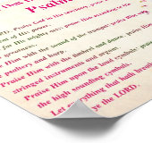 Poster Que Tout Ce Qui A Respiré Louange L'Eternel ! (Coin)