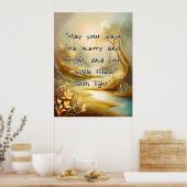 Poster - Que vos jours soient Joyeux et lumineux (Cuisine)