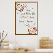 Poster Que votre maison soit un endroit où l'espoir n'est (Cuisine)