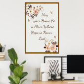 Poster Que votre maison soit un endroit où l'espoir n'est (Bureau à domicile)