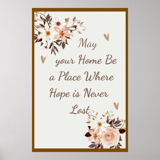 Poster Que votre maison soit un endroit où l'espoir n'est (Devant)