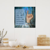 Poster Que voyez-vous ? Langue des signes (Cuisine)