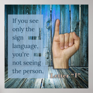 Poster Que voyez-vous ? Langue des signes