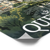 Poster Québec Canada Lieu de voyage Vintage célèbre (Coin)