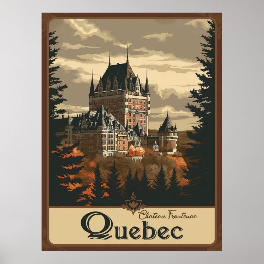 Poster Québec, Canada Majesté du Château Frontenac (Devant)
