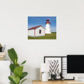 Poster Québec, Canada. Phare du Cap D'Espoir. (Bureau à domicile)