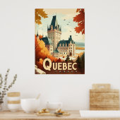 Poster Québec, Canada Vintage voyage (Cuisine)