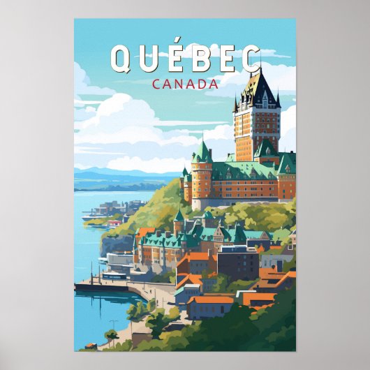 Poster Québec Canada Voyage Art Rétro (Devant)