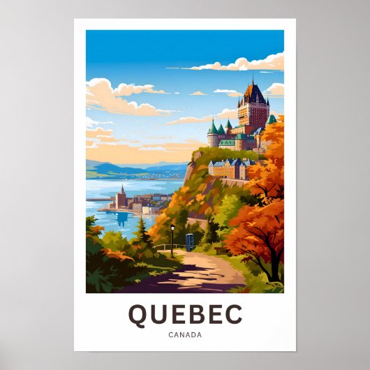 Poster Québec - Imprimer les voyages (Devant)