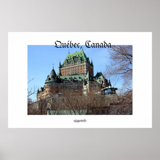 Poster Québec, Québec, Canada (Devant)