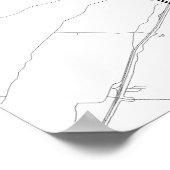 Poster Québec (Québec) (noir sur blanc) (Coin)