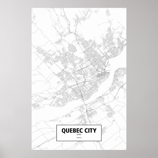Poster Québec (Québec) (noir sur blanc) (Devant)