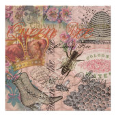 Poster Queen Bee Vintage magnifique collage (Devant)