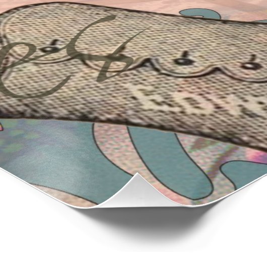 Poster Queen Bee Vintage magnifique collage (Coin)