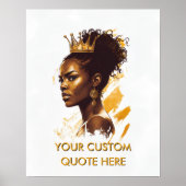 Poster Queen Crown Portrait-Create Your Own Motivational (Devant)