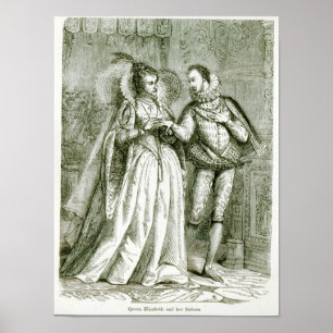 Poster Queen Elizabeth and her Suitors