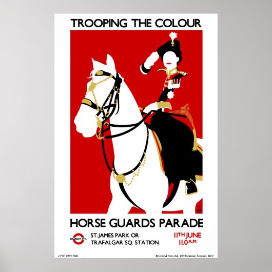Poster Queen Elizabeth II London Trooping the Colour Pos (Devant)