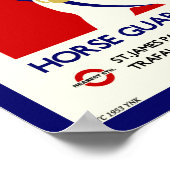 Poster Queen Elizabeth II Retro Trooping the Colour art P (Coin)