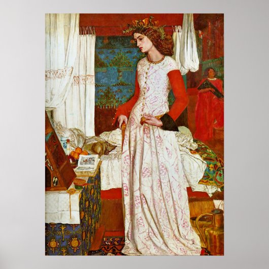 Poster Queen Guinevere par William Morris (Devant)