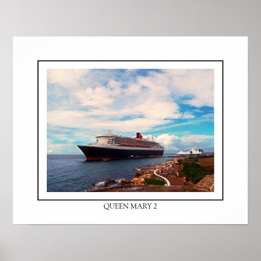 Poster Queen Mary 2 Cruise Ship (Devant)