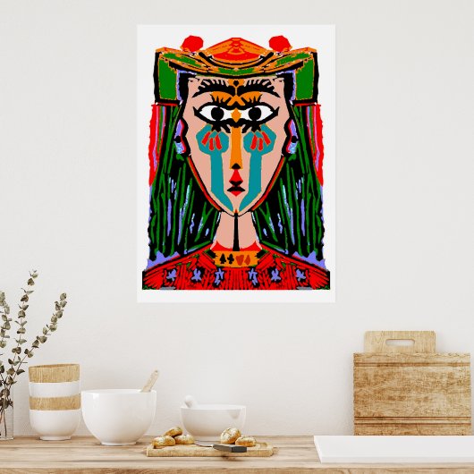 Poster Queen of Cards Abstrait (Cuisine)