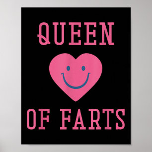 Poster Queen Of Farts Amusant Amoureux Du Panier Farting