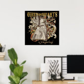 Poster Queen of Hearts Carnivale Style (version or) (Bureau à domicile)