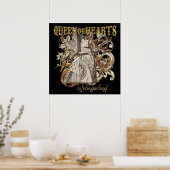 Poster Queen of Hearts Carnivale Style (version or) (Cuisine)