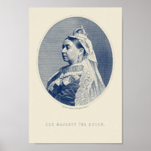 Poster Queen Victoria Engraving - Sa Majesté la Reine