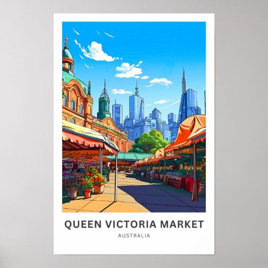Poster Queen Victoria Market Australie Imprimer (Devant)