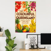 Poster Queensland Australie Tourisme (Bureau à domicile)