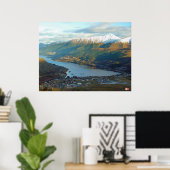 Poster Queenstown Mountainview Nouvelle-Zélande (Bureau à domicile)