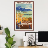 Poster Queenstown Nouvelle-Zélande (Bureau à domicile)