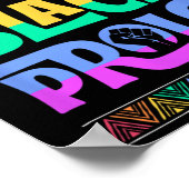 Poster Queer Black Fier Junetdix Gay pride Blm Poing Pr (Coin)