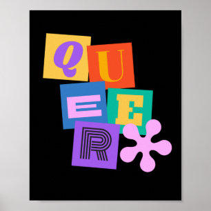 Poster Queer. LGBT+Pride. L'amour est l'amour