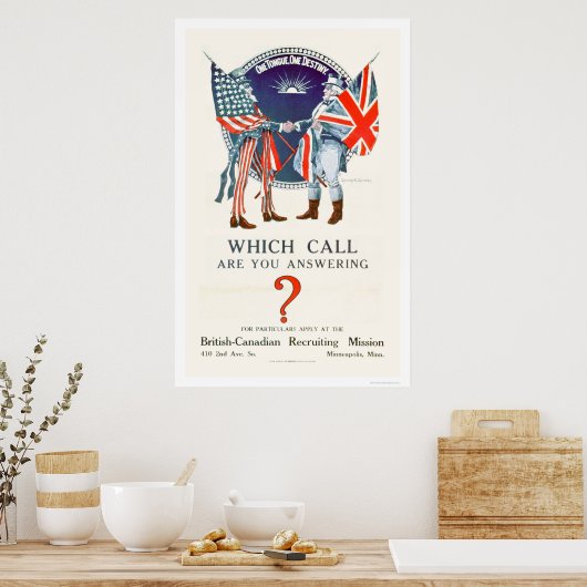 Poster Quel appel répondez-vous ? (US02110) (Cuisine)