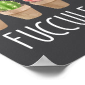 Poster Quel cadeau de cactus succulent Fucculent  (Coin)