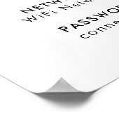 Poster Quel est le code WiFi ? | Scannez le code QR pour (Coin)