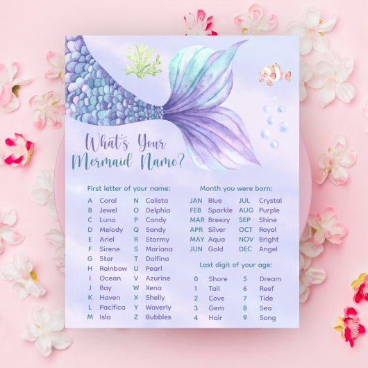 Poster Quel est votre nom de sirène jeu