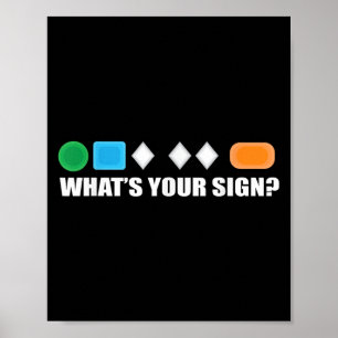 Poster Quel est votre signe de difficulté de ski Skieur 