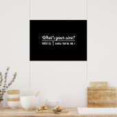 Poster Quel est votre sine ? (Cuisine)
