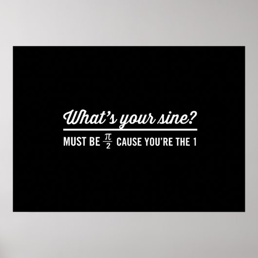 Poster Quel est votre sine ? (Devant)