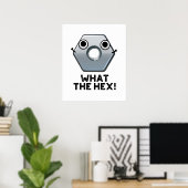 Poster Quel Hexagon Hex Funny Forme Le Pun (Bureau à domicile)