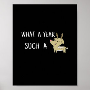 Poster Quel moment de cerf amusant rétro